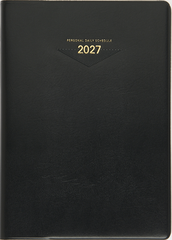 No.62 ウィークメモ付きダイアリー 【黒】 2027年版1月始まり